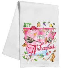 RosanneBeck Collections Arkansas Handpainted Icons Kitchen Towel