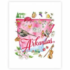 RosanneBeck Collections Arkansas Handpainted Icons Art Print