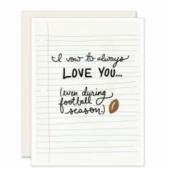 Slightly Stationery Football Season Vow Card