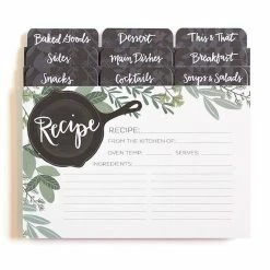 1canoe2 | One Canoe Two Paper Co. Kitchenware Herb Skillet Recipe Cards W/ Dividers