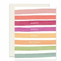 Slightly Stationery Slightly Stationary Happy Stripes Card
