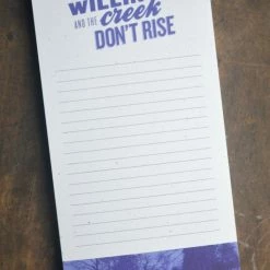 SOUTHERN FRIED DESIGN BARN Lord Willin’ And The Creek Notepad