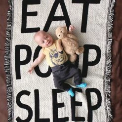 Calhoun & Co. Calhoun & Co: Eat Poop Sleep Blanket