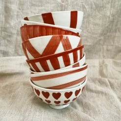Creative Co-op Arkansas Razorbacks Red Criss Cross Latte Bowl