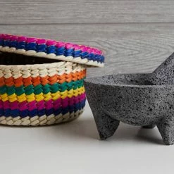Verve Culture Molcajete With Tortilla Basket
