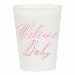 Sip Hip Hooray Welcome Baby Reusable Cups - PInk Gifts For Baby