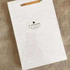 E Frances Paper Pencil Notepad