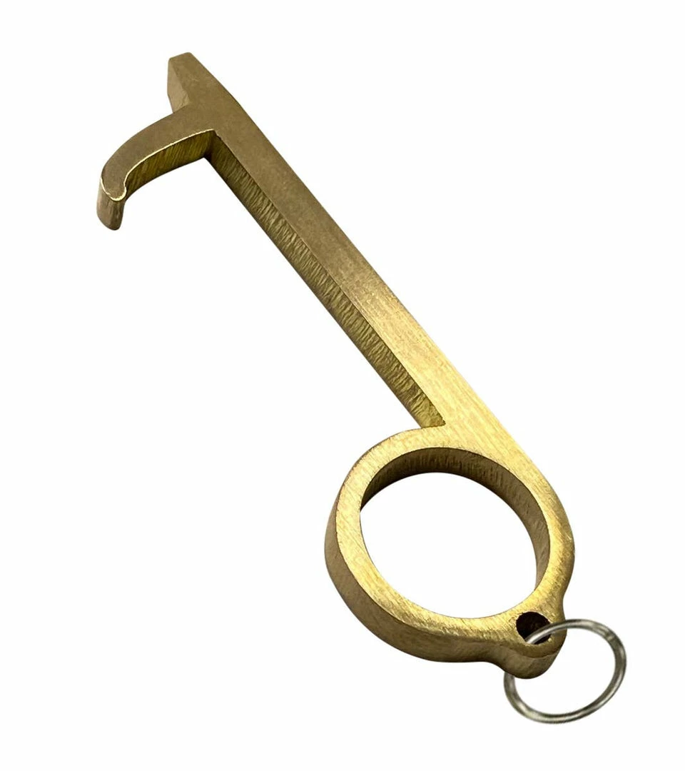 Mark Feldstein & Associates 3" Brass No Touch Key Multi Tool