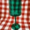 Creative Co-op Colorful Stemmed Wine Glass - Green (PICKUP ONLY)
