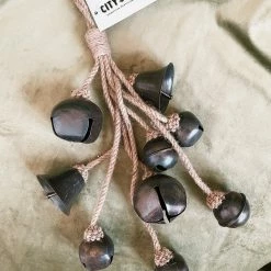Creative Co-op Metal Bells On Jute Hanger