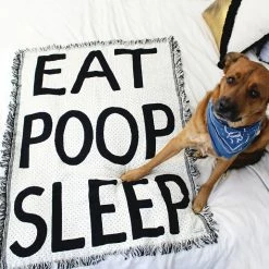Calhoun & Co. Calhoun & Co: Eat Poop Sleep Blanket