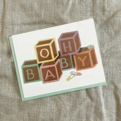 Slightly Stationery Gifts For Baby Baby Blocks Card