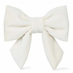 The Foggy Dog Pets Ivory Velvet Lady Dog Bow - Large