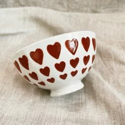 Creative Co-op Arkansas Razorbacks Red Hearts Latte Bowl