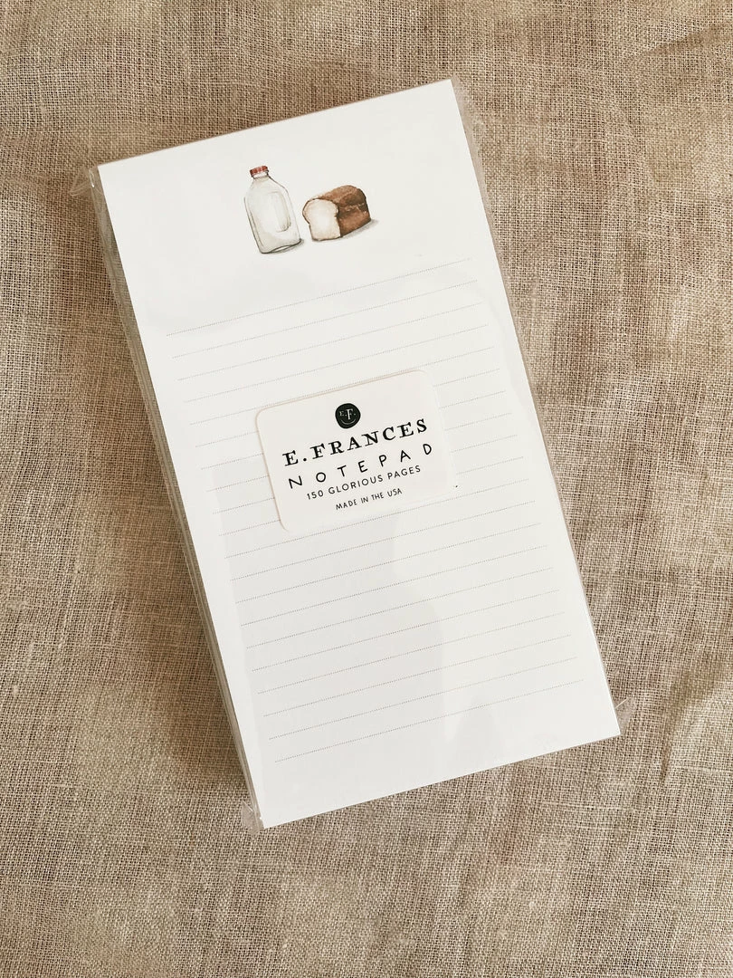 E Frances Paper Milk & Bread Notepad