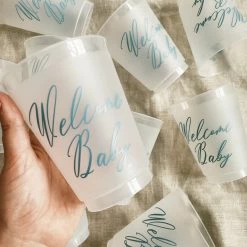 Sip Hip Hooray Gifts For Baby Welcome Baby Reusable Cups - Blue