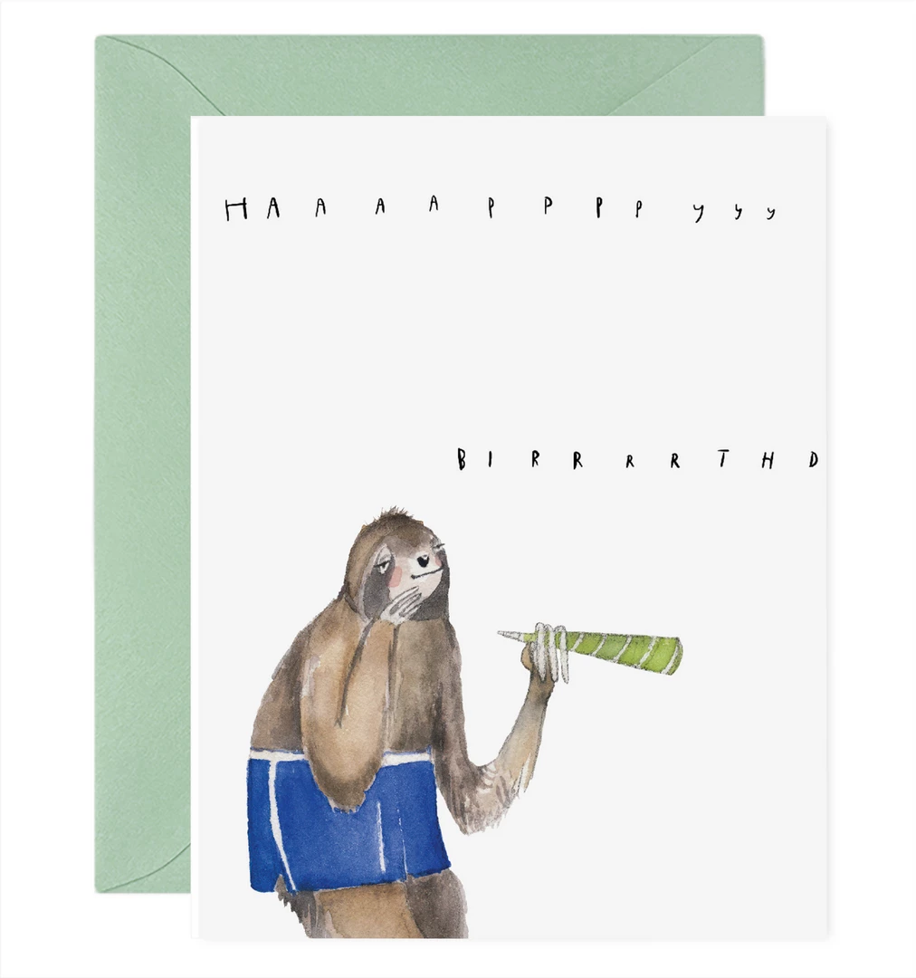 E Frances Paper Speedy Sloth Greeting Card