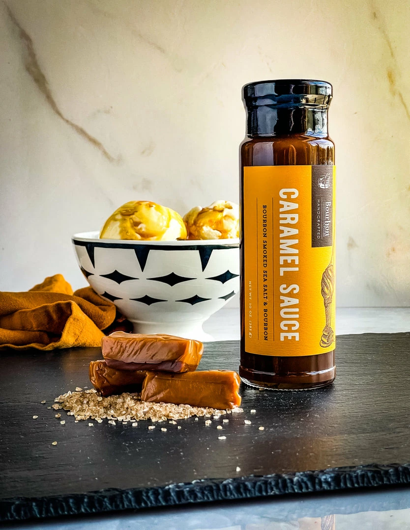 Bourbon Barrel Foods Caramel Sauce W/ Bourbon Smoked Sea Salt & Bourbon