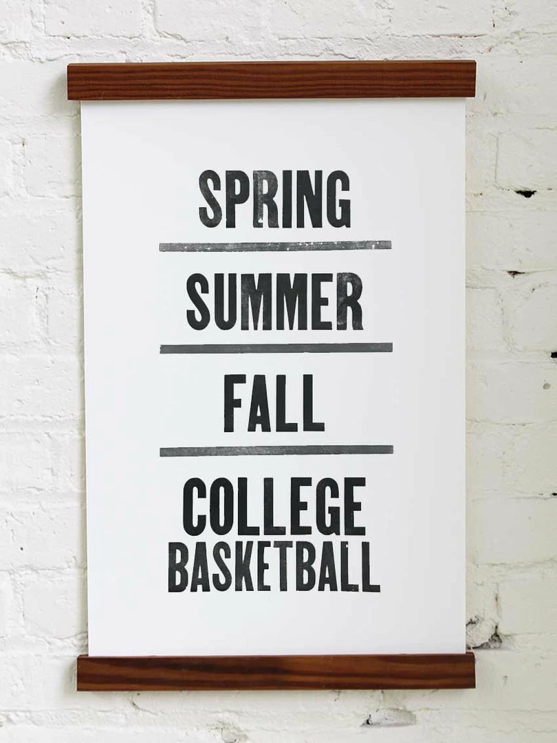 Old Try: College Basketball Season Print - 13x20