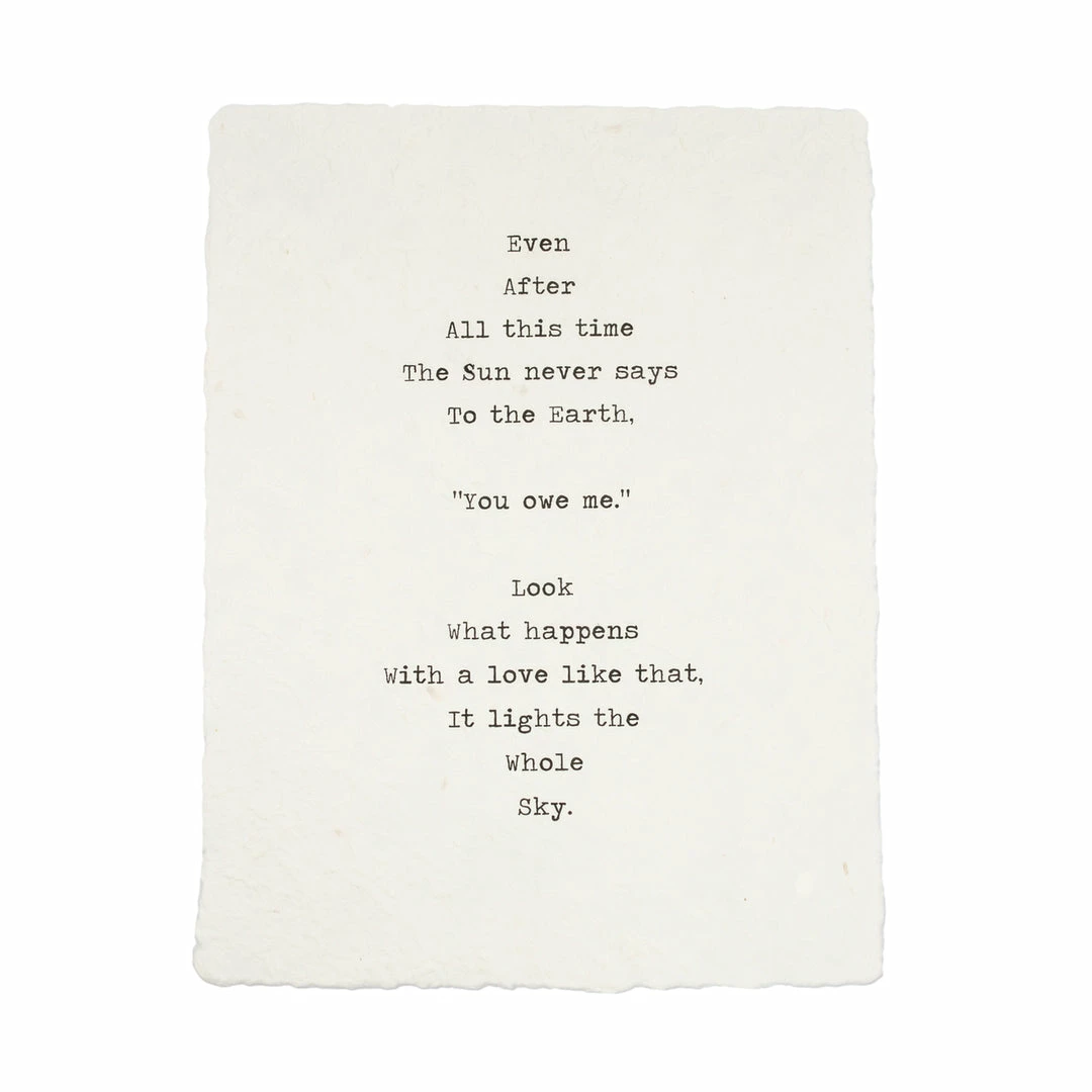 Sugarboo Co Gifts For Baby Sugarboo & Co: Handmade Print - Even After All This Time