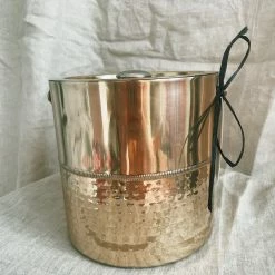 Creative Co-op Gold Ice Bucket With Tongs