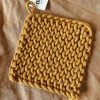CREATIVE COOP Crocheted Pot Holder - Mustard