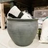 Creative Co-op Large Terracotta Pot With Black Matte Finish - PICKUP ONLY
