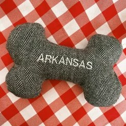 Hither Rabbit Arkansas Gray Tweed Dog Toy - Large Fayetteville, Arkansas