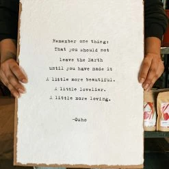 Sugarboo Co Sugarboo & Co: Handmade Paper Print - Osho