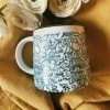 Creative Co-op Natural Blue + White Mug