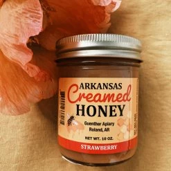 Arkansas Makers Guenther Apiary: Arkansas Creamed Honey - Strawberry