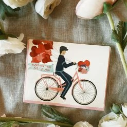 Slightly Stationery Bicycle Love Messenger Card