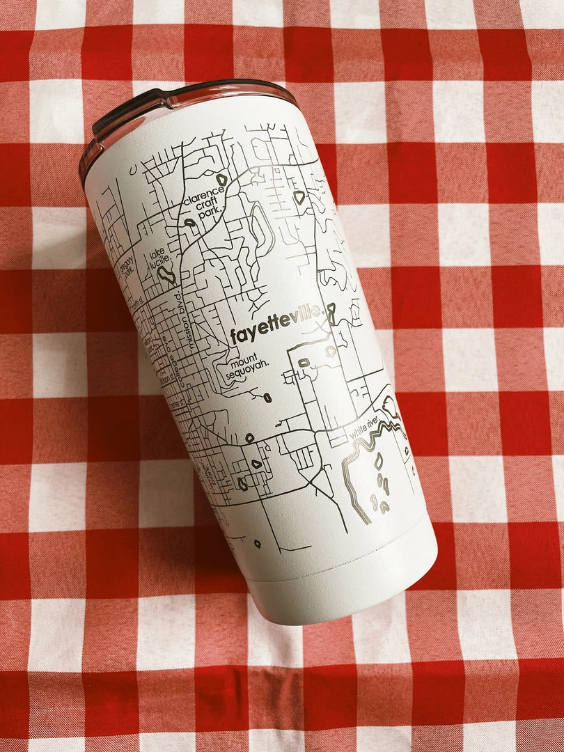 Well Told Fayetteville, AR Map Insulated Tumbler