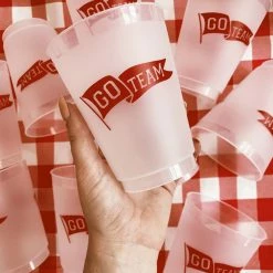 Sip Hip Hooray Go Team Pennant Reusable Cups (City Supply Exclusive) Hostess Gifts