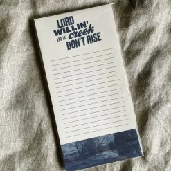SOUTHERN FRIED DESIGN BARN Lord Willin’ And The Creek Notepad