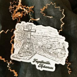 Citysupplyfayetteville Fayetteville Mt. Sequoyah Views Die Cut Sticker 2022 Graduation
