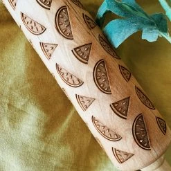 Kitchenware Humble Elephant: Watermelon Embossing Maple Rolling Pin