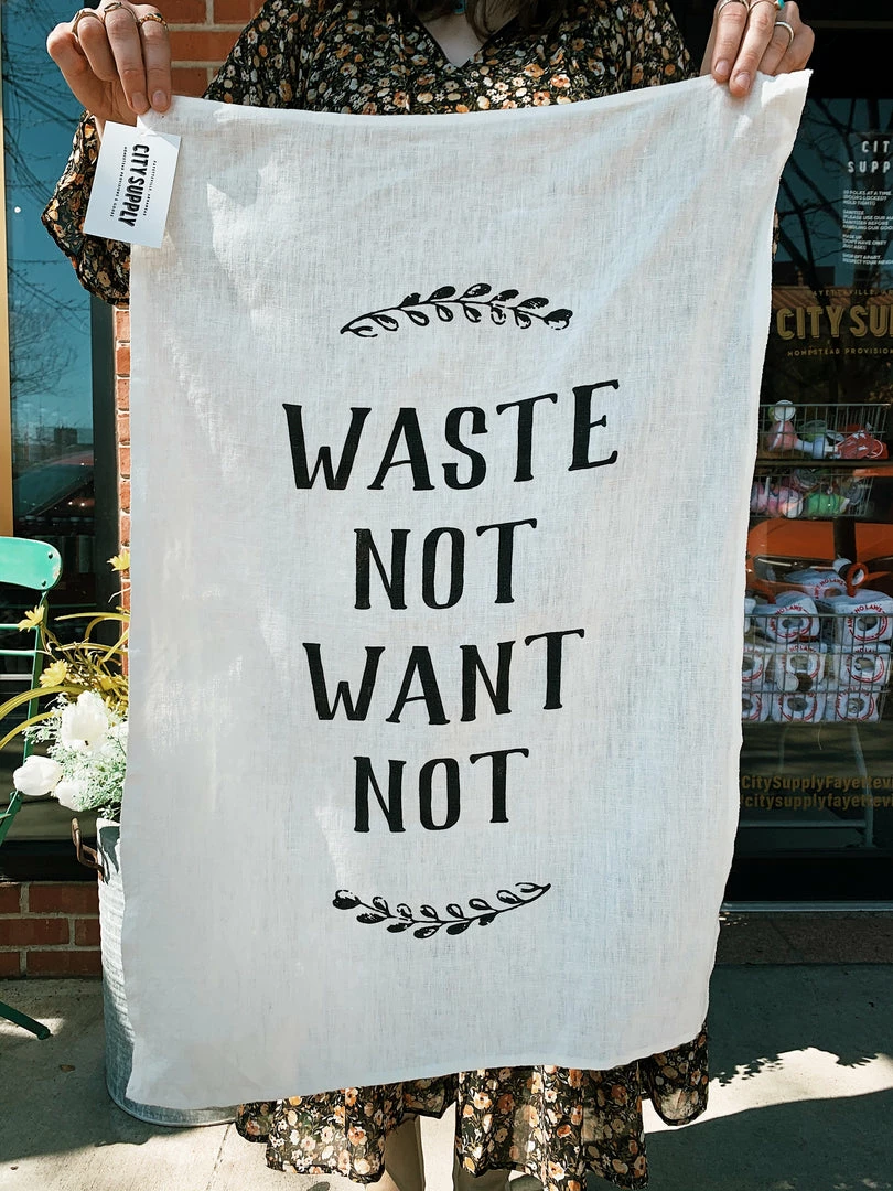 Sir/Madam: Linen Tea Towel - Waste Not