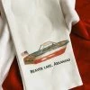 French Graffiti Hostess Gifts Beaver Lake Boat Dishtowel