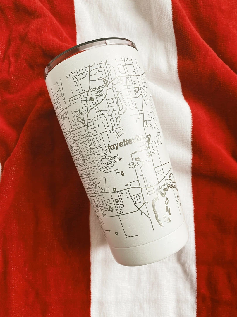 Well Told Fayetteville, AR Map Insulated Tumbler