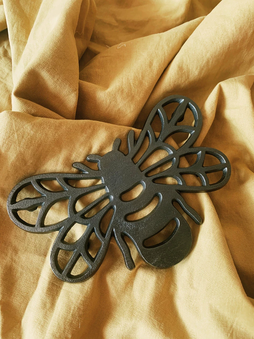 CREATIVE COOP Aluminum Bee Trivet Honey