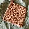 CREATIVE COOP Crocheted Pot Holder - Rose