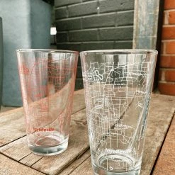 Well Told University Of Arkansas Campus Map Pint Pair