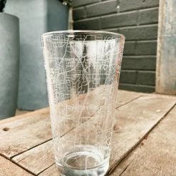 Well Told Fayetteville, AR Map Pint Glass