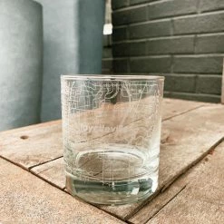 Well Told Gifts For Him Fayetteville, AR Map Rocks Glass