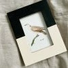 Creative Co-op Black + White Resin Photo Frame