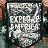 4th Of July Weekend Oxford Pennant: Explore America Camp Flag