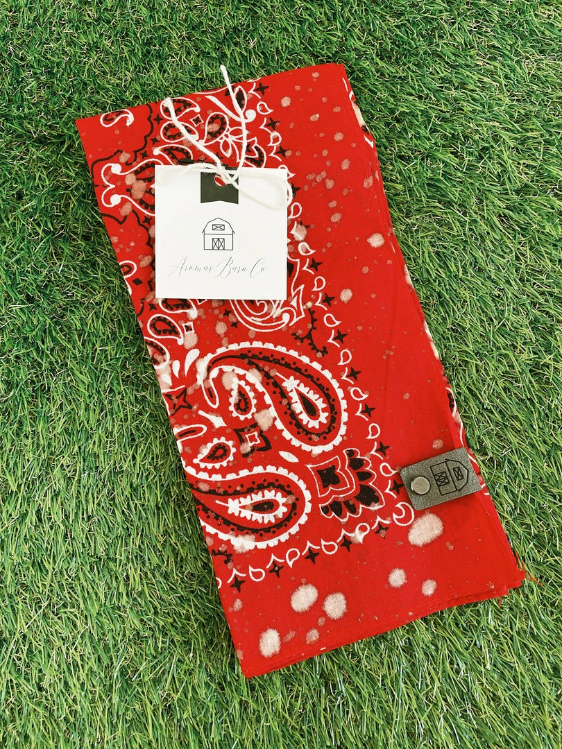 Aromas Barn Co. Acid Wash Rocker Bandana - Red