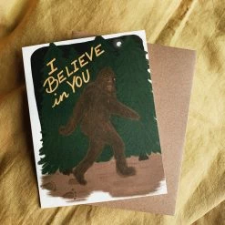 Slightly Stationery Slightly Stationary Sasquatch Card