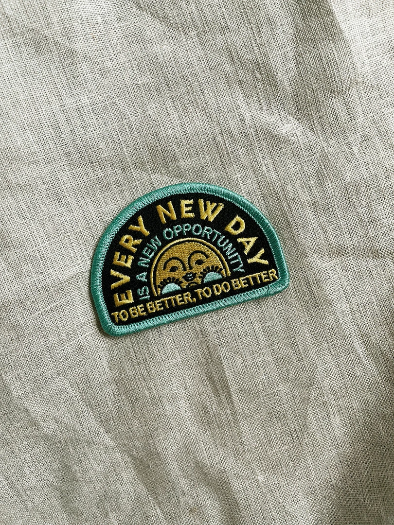 Oxford Pennant: Every New Day Embroidered Patch
